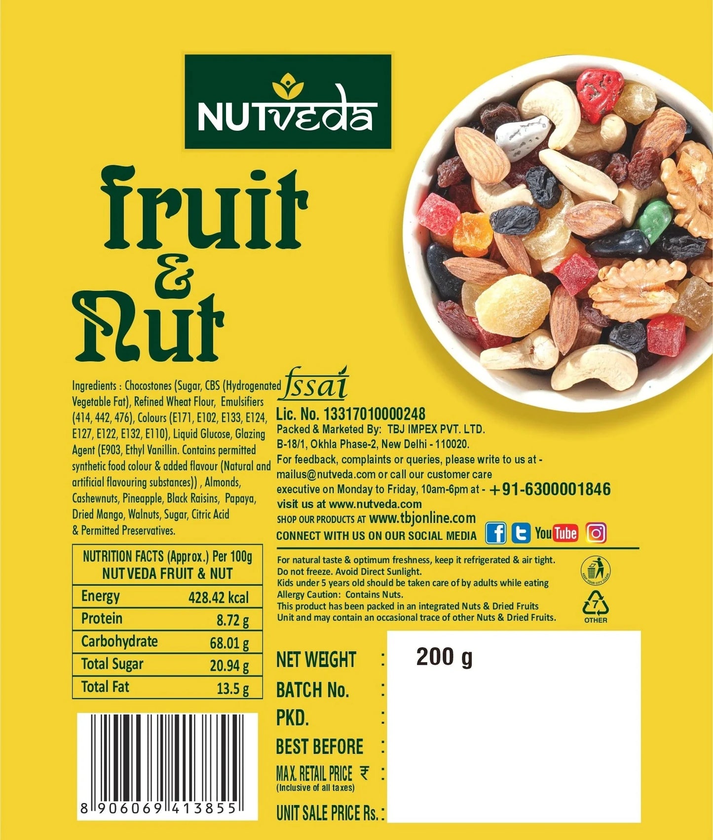 Fruit & Nut - 200g