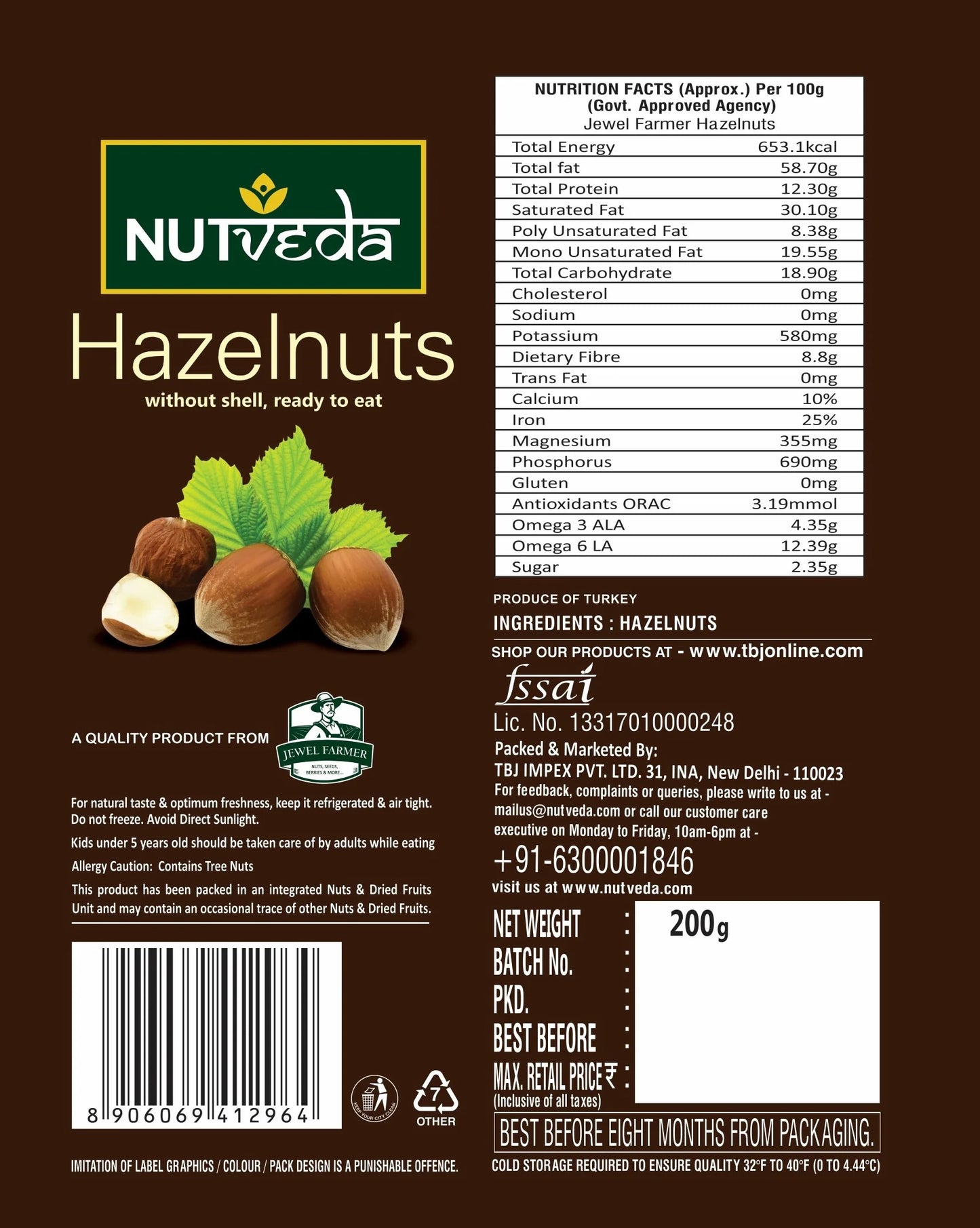 Hazelnuts - 200g