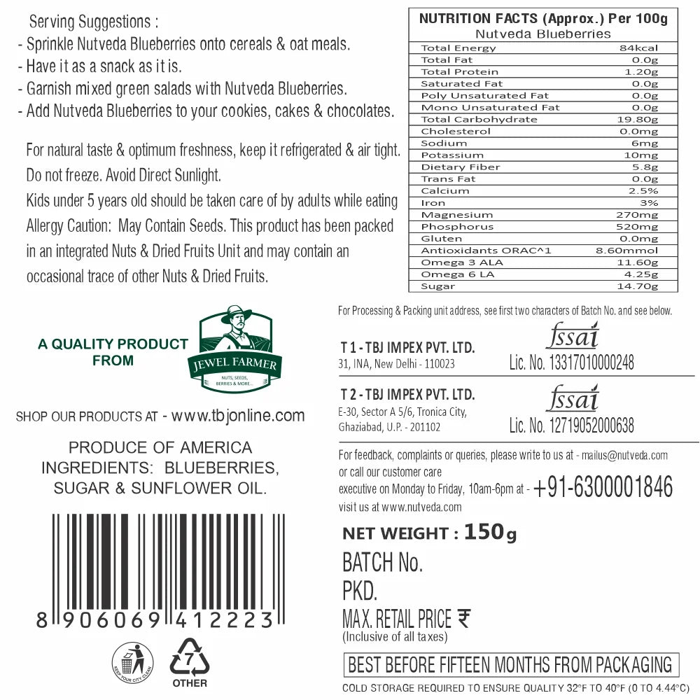 Blueberries - 150g