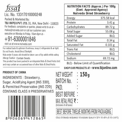 Dried Strawberry - 150g