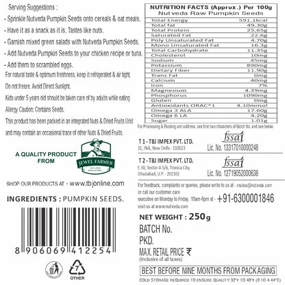 Raw Pumpkin Seeds - 250g