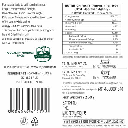 Roasted Cashews - 250g