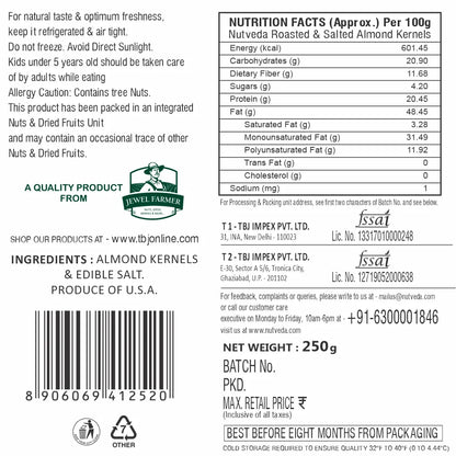 Roasted & Salted Almonds - 250g